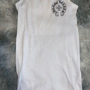 Chrome Hearts White Sleeveless Top